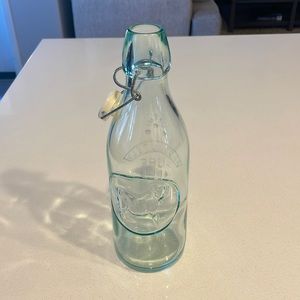 Vintage milk bottle Absolute Pure Milk Cow green tint